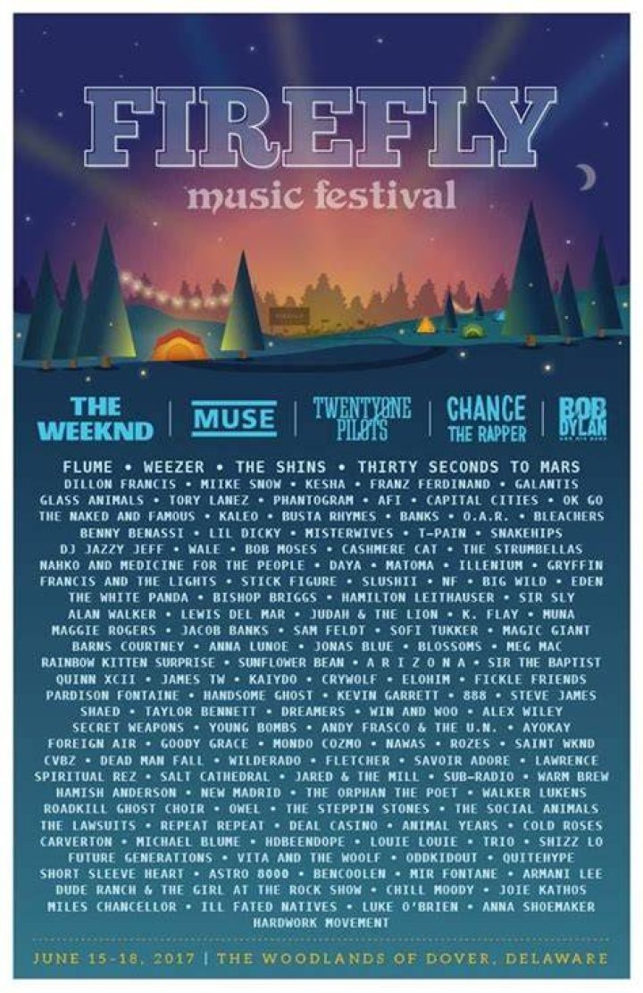 2017 Firefly Music Festival Day 3 &ndash; , Del, Dover, USA &ndash; 17 Jun 2017