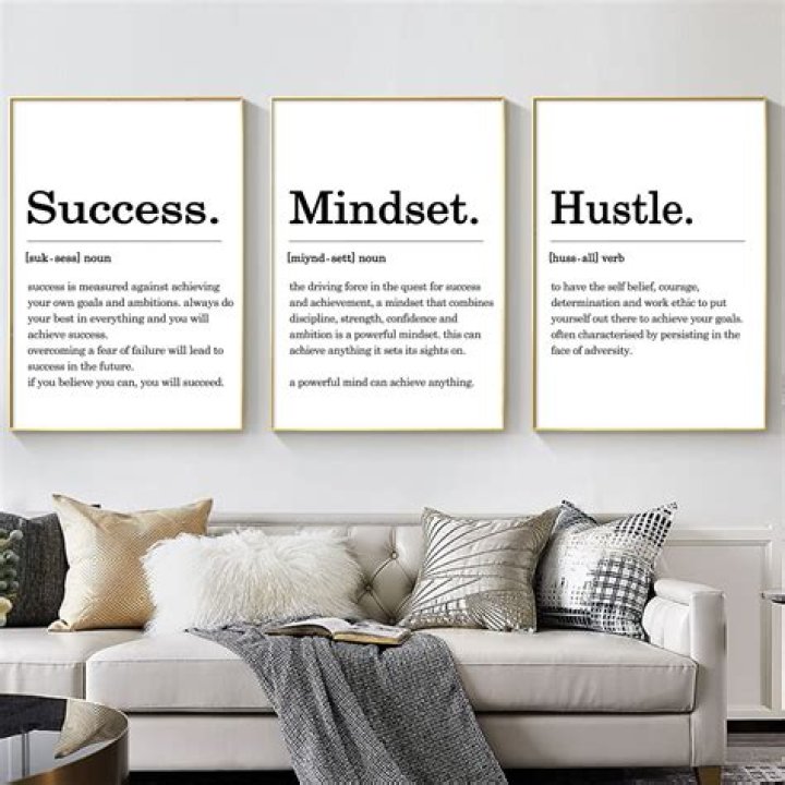 A canvas with inspirational quotes.