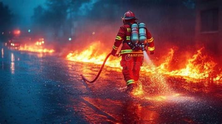 A Firefighter Battling The Simi Valley