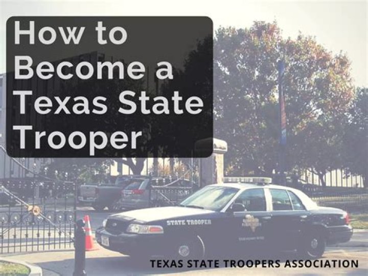 A Texas State Trooper walking back to his car