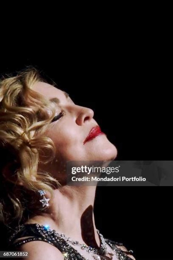 Actress and singer Madonna sings on stage at the JFK Stadium in Philadelphia, Pa., during the Live Aid concert LIVE AID PHILADELPHIA 1985, PHILADELPHIA, USA