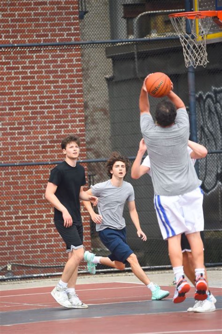 Adam Sandler Joins A Pickup Basketball Game In Long Island