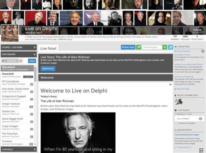 Alan Rickman British actor Alan Rickman arrives in Trafalgar Square, in central London, for the World Premiere of Harry Potter and The Deathly Hallows: Part 2, the last film in the series Britain Harry Potter and the Deathly Hallows:Part 2