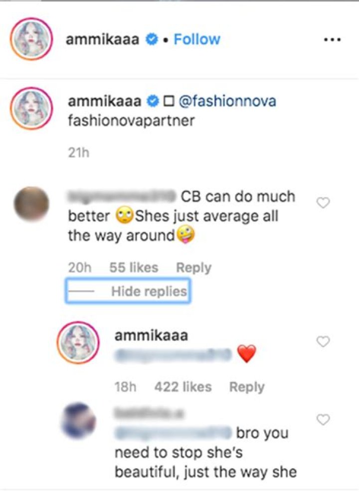 Ammika Harris Responds To Fan Who Calls Her ‘Average’ & Says Chris Brown Can Do ‘Much Better’ 