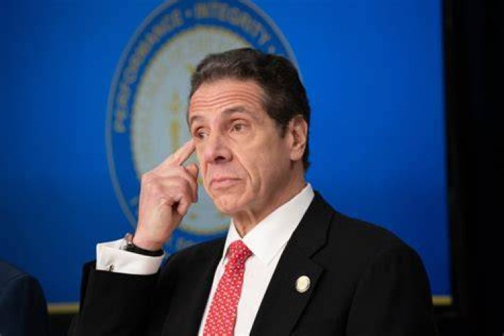 Andrew Cuomo at a press conference