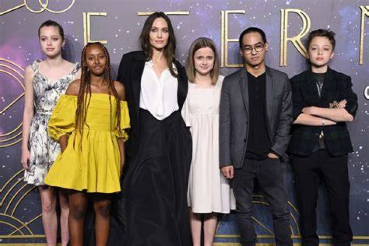 Angelina Jolie and Her Kids Laugh at the &lsquo;Eternals&rsquo; Premiere