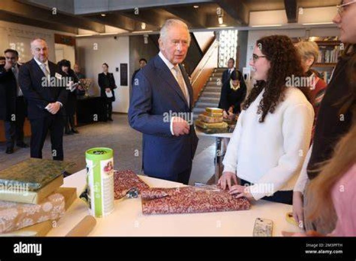 As the Jewish community prepares to celebrate Chanukah, His Majesty King Charles III visited JW3, a Jewish community centre that is open to all faiths and acts as a hub for the arts, culture, social action and learning in North London. Founded by Dame Vivien Duffield DBE, JW3 opened in October 2013 with a vision of a vibrant, diverse, unified British-Jewish community, inspired by and engaged with Jewish arts, culture, learning and life. King Charles III watched local school girls wrap presents King Charles III visits JW3 Jewish Community Centre, London, UK - 16 Dec 2022