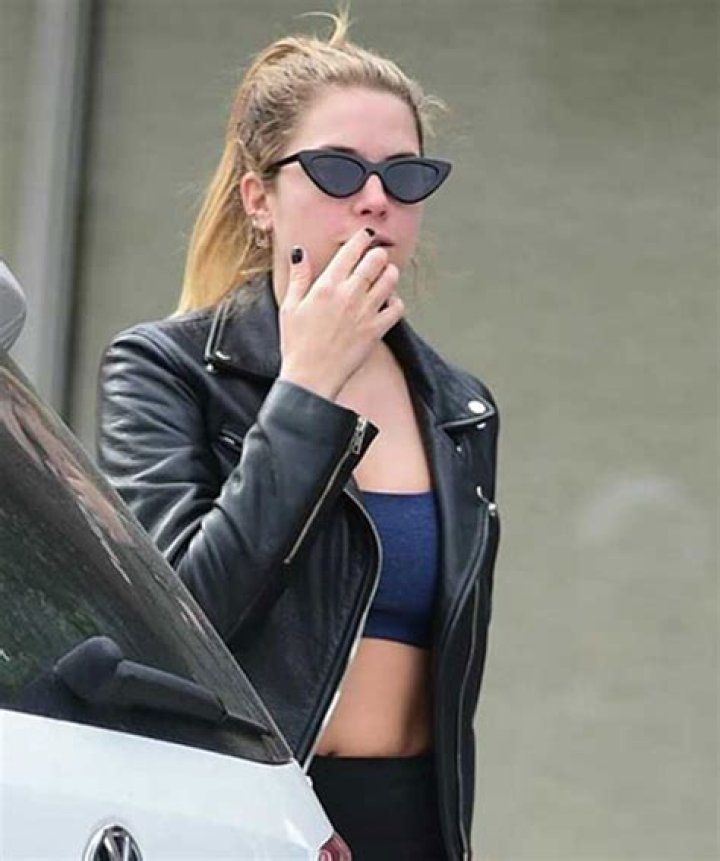 Ashley Benson Wearing A Leather Jacket