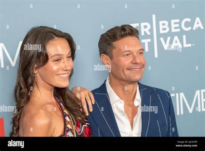 Aubrey Paige Petcosky and Ryan Seacrest attend the "Halftime" Premiere during the Tribeca Film Festival Opening Night at United Palace on June 08 2022 in New York City. 'Halftime' premiere, Arrivals, Tribeca Film Festival Opening Night, New York, USA - 08 Jun 2022