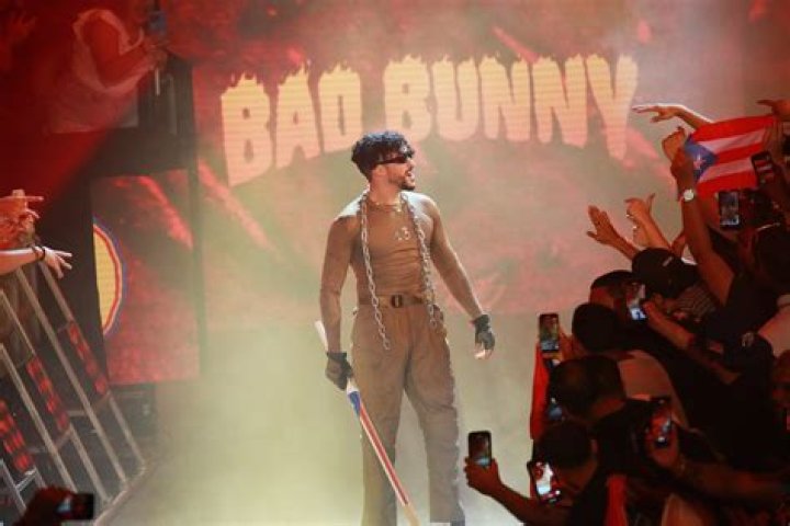Bad Bunny Bad Bunny in concert, The Forum, Los Angeles, California, USA - 25 Feb 2022