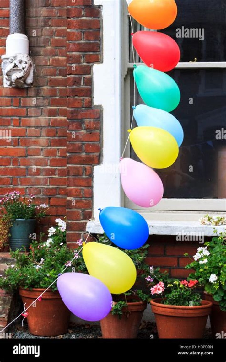 Balloons outside the house
