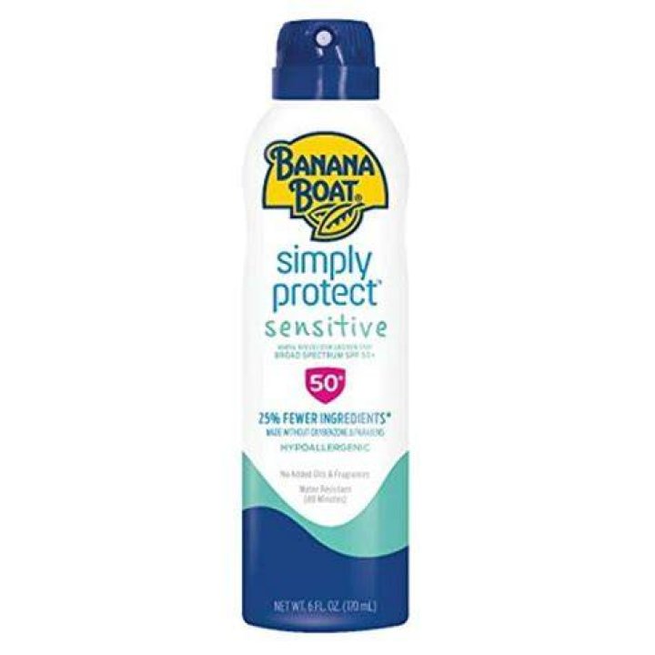 Banana Boat Simply Protect Sensitive Faces Sunscreen &ndash; SPF 50, $8, drugstores