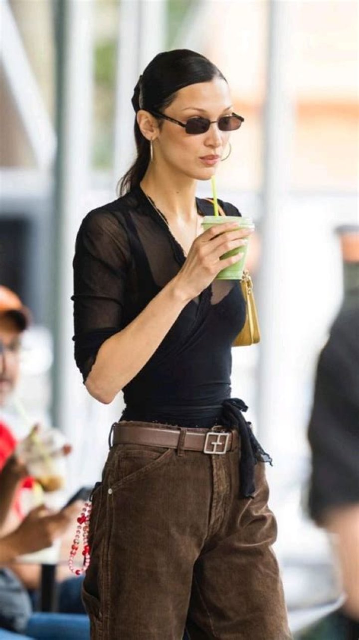 Bella Hadid Goes On Coffee Run In Workout Gear