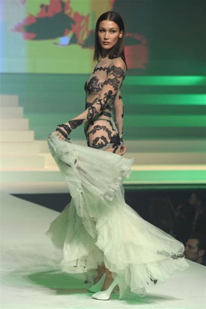 Bella Hadid Jean Paul Gaultier show, Departures, Spring Summer 2020, Haute Couture Fashion Week, Paris, France - 22 Jan 2020 Wearing Jean Paul Gaultier, Top