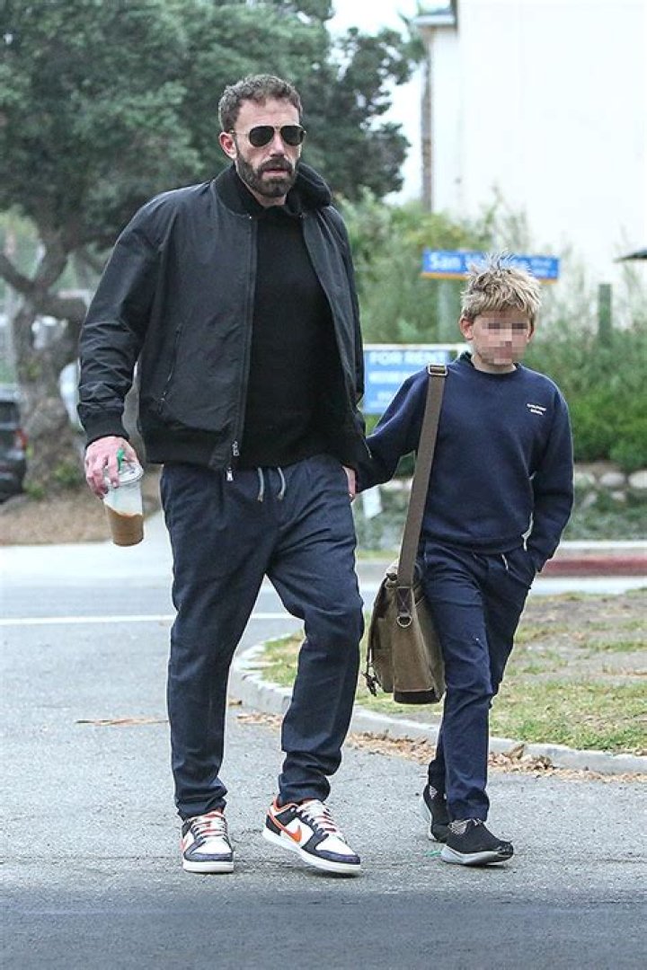 Ben Affleck Holds Hands With Son Samuel, 10, On The Way To School: Photos