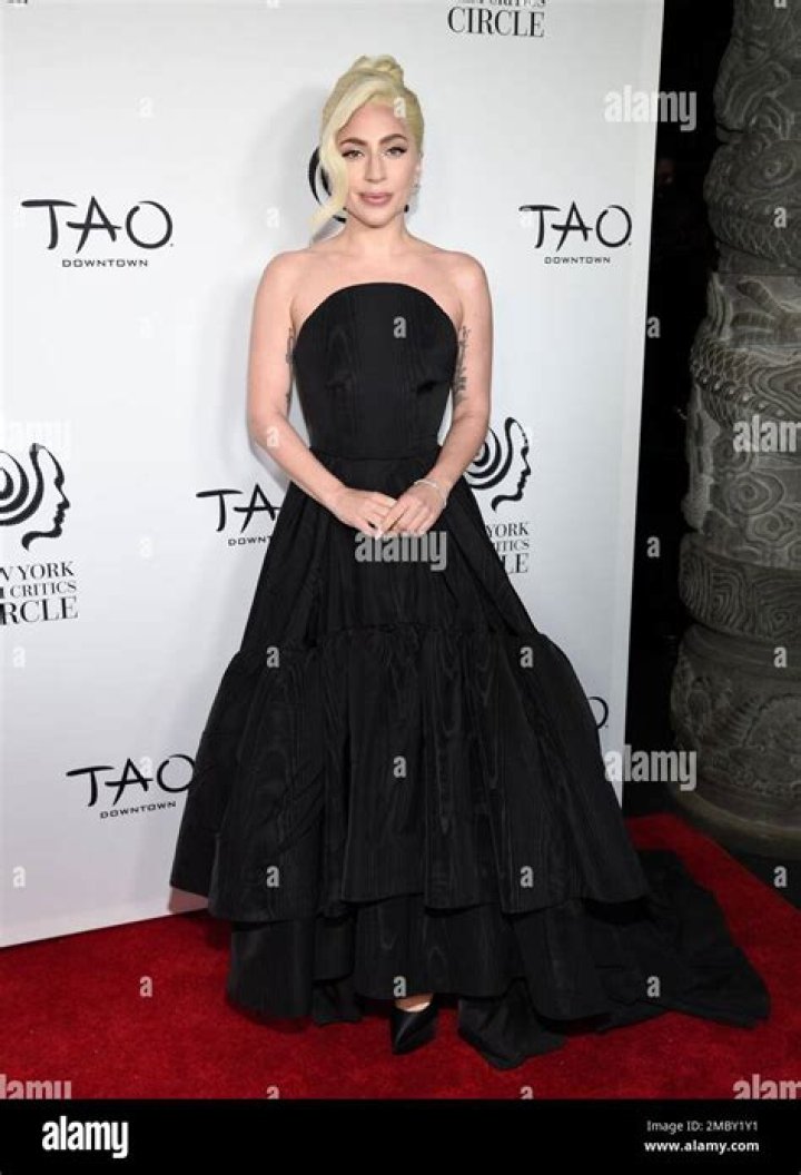 Best actress honoree Lady Gaga attends the New York Film Critics Circle Awards gala at TAO, in New York 2022 NYFCC Awards Gala, New York, United States - 16 Mar 2022