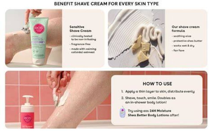 BEST SHAVING CREAM &ndash; eos Cashmere Skin Shave Butter, $9, evolutionofsmooth.com