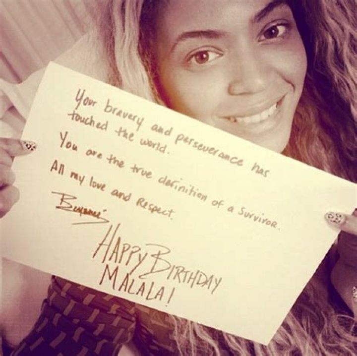 Beyonce Malala Yousafzai