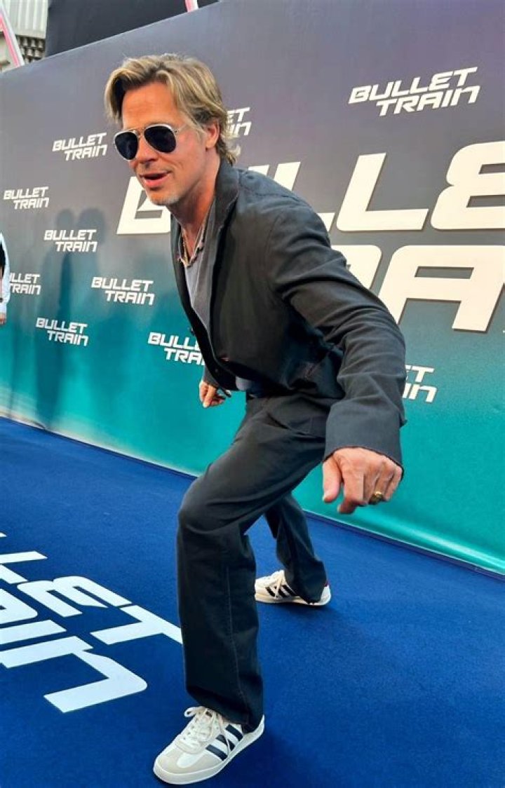 Brad Pitt Kicks It Up In Paris
