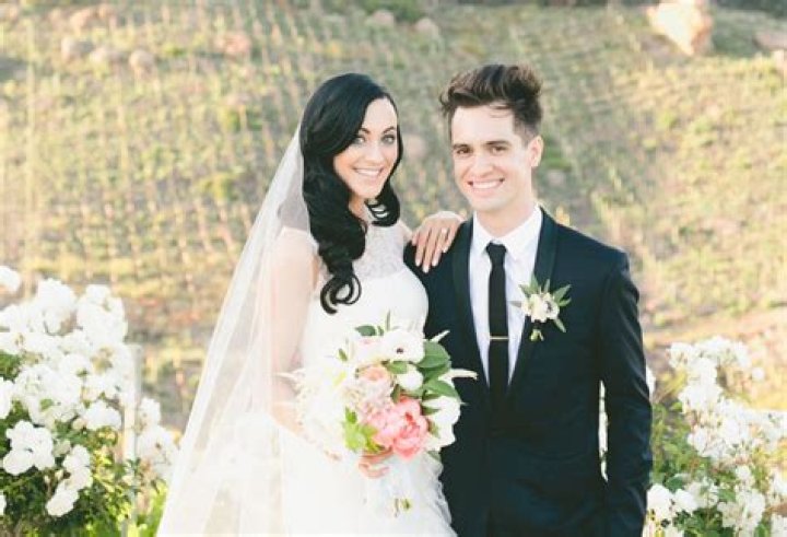 Brendon Urie with his wife