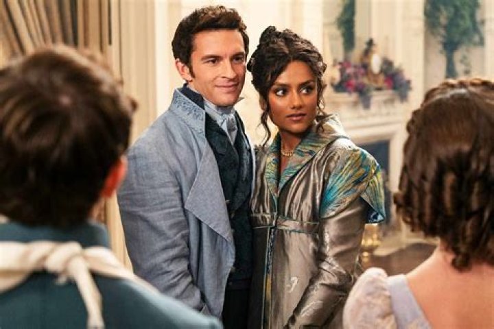 Bridgerton. (L to R) Jonathan Bailey as Anthony Bridgerton, Simone Ashley as Kate Sharma in episode 208 of Bridgerton. Cr. Colin Hutton/Netflix &copy; 2022