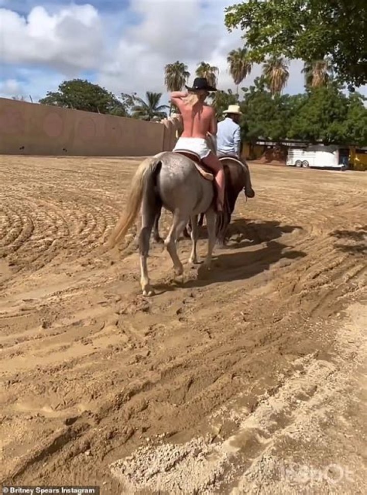 Britney Spears Goes Horseback Riding In Crop Top – Hollywood Life