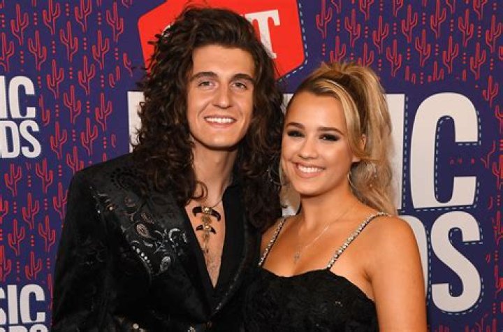 Cade Foehner and Gabby Barrett arrive for the 2022 Academy of Country Music Awards at Allegiant Stadium in Las Vegas, Nevada on Monday, March 7, 2022.2022 Acm Awards, Las Vegas, Nevada, United States - 07 Mar 2022