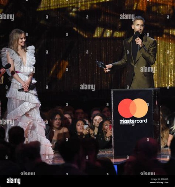 Calvin Harris The Brit Awards, Arrivals, O2 Arena, London, Britain - 25 Feb 2015