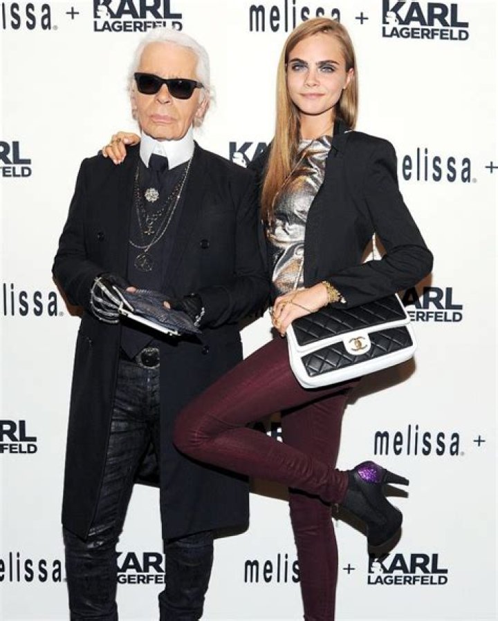Cara Delevingne and Karl Lagerfeld in the front row Chanel show, Spring Summer 2016, Haute Couture, Paris Fashion Week, France - 26 Jan 2016