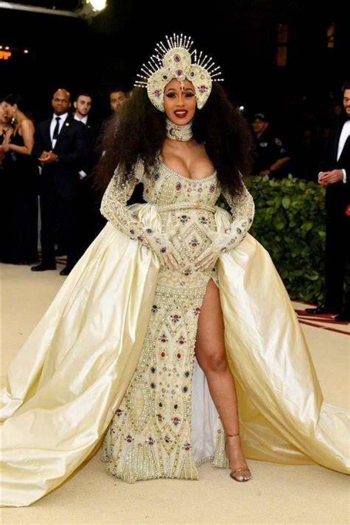 Cardi B Moschino party, Coachella Valley Music and Arts Festival, Palm Springs, USA - 14 Apr 2018 WEARING VERSACE