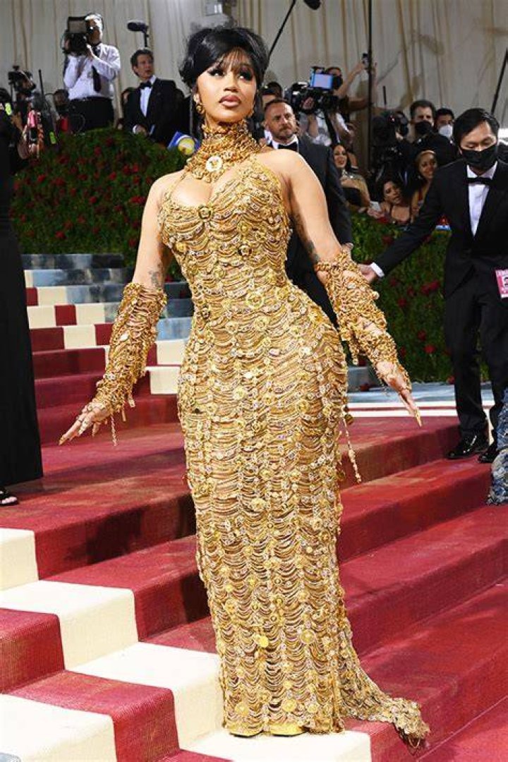 Cardi B Stuns In Plunging Black Gown For Met Gala After-Party