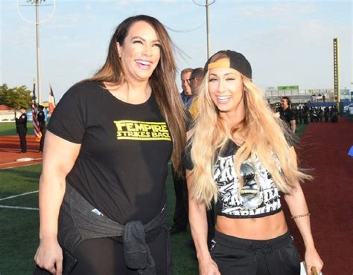 Carmella and Nia Jax visit MCU Park in 2017
