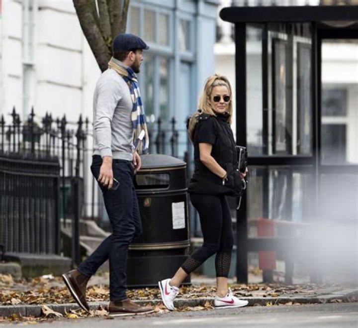 Caroline Flack and Lewis Burton leaving Sexy Fish restaurant Caroline Flack and Lewis Burton out and about, London, UK - 16 Oct 2019