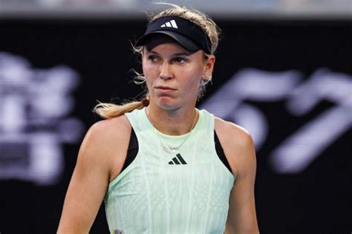 Caroline Wozniacki walks at the French Open Tennis Championships