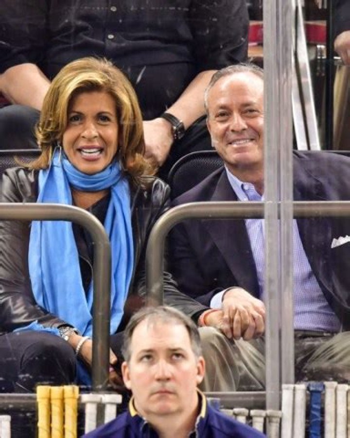 Celebrities attend the Buffalo Sabres vs New York Rangers hockey game at Madison Square Garden in New York City on April 2, 2016. Pictured: Hoda Kotb and Joel Schiffman,Roman Walker Zelman Debra Messing Hoda Kotb Joel Schiffman Catherine Keener Alejandra Cata Tara Rodgers Steve Schirripa Ref: SPL1253338 020416 NON-EXCLUSIVE Picture by: SplashNews.com Splash News and Pictures Los Angeles: 310-821-2666 New York: 212-619-2666 London: +44 (0)20 7644 7656 Berlin: +49 175 3764 166 World Rights