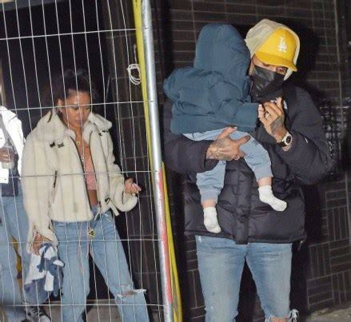 Chris Brown, Ammika Harris and son Aeko
