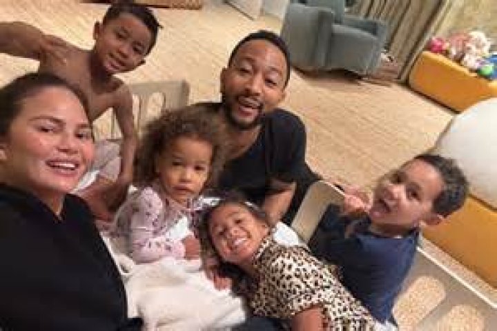 Chrissy Teigen, John Legend and their kids, Luna and Miles, enjoy a whimsical voyage on 'it's a small world' at Disneyland Park in Anaheim, Calif., April 14, 2022, complete with a cast of nearly 300 audio-animatronics dolls representing children from every corner of the globe singing the classic anthem. Chrissy Teigen and John Legend celebrate Daughter Luna's Birthday at Disneyland Resort, Anaheim, California, USA - 14 Apr 2022