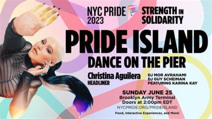 Christina Aguilera 2023 NYC Pride's Pride Island Featuring Christina Aguilera, New York, USA - 25 June 2023