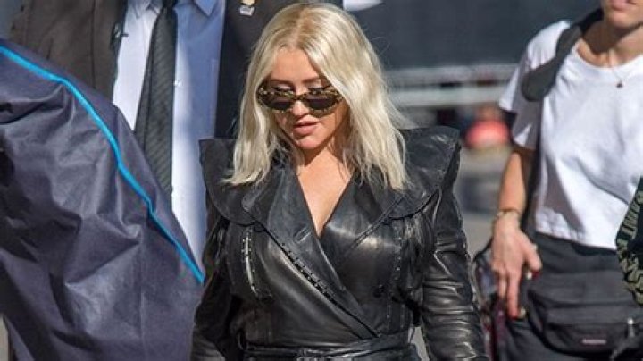 Christina Aguilera Channels ‘The Matrix’ In Leather Jacket & Skintight Black Bodysuit