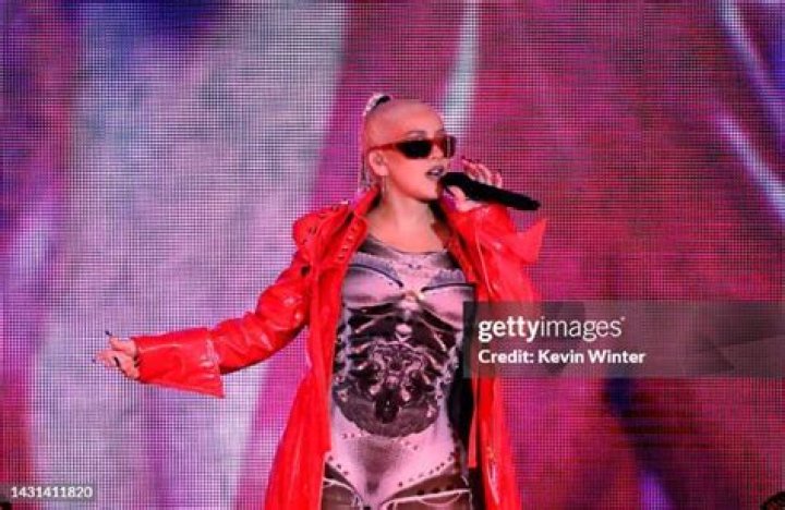 Christina Aguilera Performs At The American Music Awards in 2003