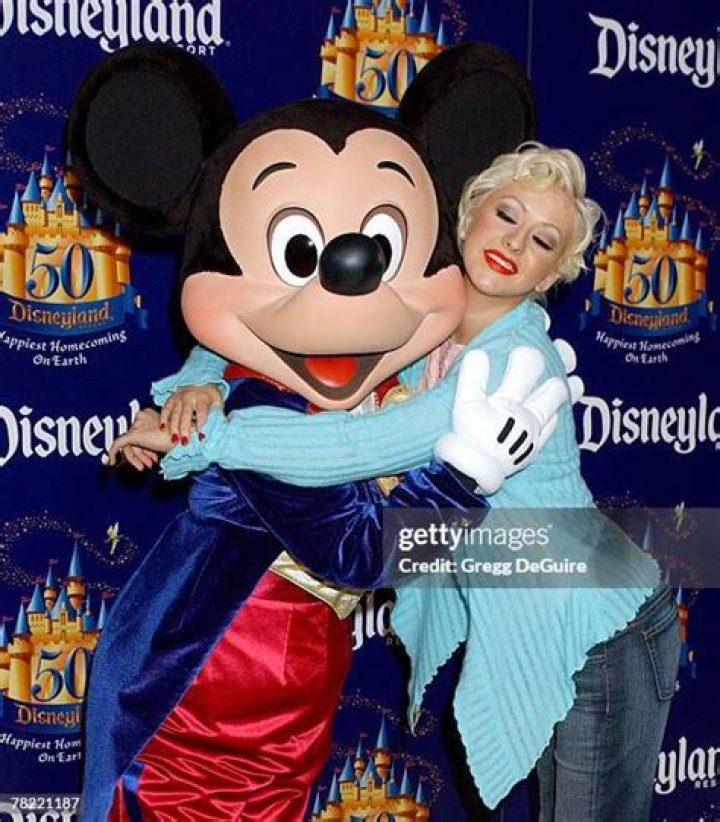 Christina Aguilera With Mickey Mouse