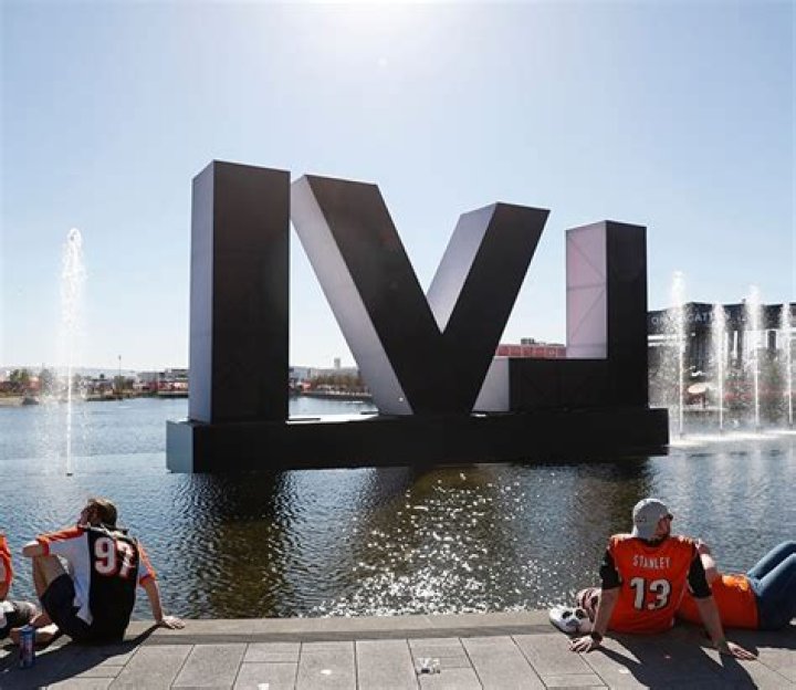 Cincinncati Bengals fans outside the statdium before the Los Angeles Rams face the Cincinnati Bengals in Super Bowl LVI at SoFi Stadium in Inglewood, California, USA, 13 February 2022. The annual Super Bowl is the Championship game of the NFL between the AFC Champion and the NFC Champion and has been held every year since January of 1967. Los Angeles Rams at Cincinnati Bengals, Inglewood, USA - 13 Feb 2022