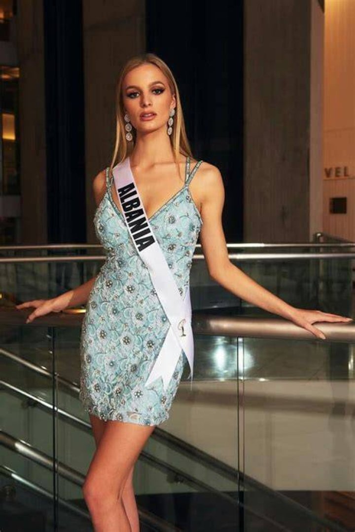 Cindy Marina, Miss Albania 2019 competes on stage in her evening gown during the MISS UNIVERSE&reg; Preliminary Competition at the Marriott Marquis in Atlanta on Friday, December 6, 2019. The Miss Universe contestants are touring, filming, rehearsing and preparing to compete for the Miss Universe crown in Atlanta. Tune in to the FOX telecast at 7:00 PM ET on Sunday, December 8, 2019 live from Tyler Perry Studios in Atlanta to see who will become the next Miss Universe. HO/The Miss Universe Organization