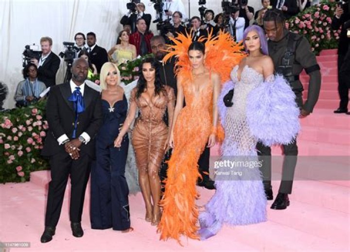 Corey Gamble, Kris Jenner, Kim Kardashian West, Kanye West, Kendall Jenner, Kylie Jenner and Travis Scott arrive on the red carpet for the 2019 Met Gala, the annual benefit for the Metropolitan Museum of Art's Costume Institute, in New York, New York, USA, 06 May 2019. The event coincides with the Met Costume Institute's new spring 2019 exhibition, 'Camp: Notes on Fashion', which runs from 09 May until 08 September 2019.2019 Met Gala at the Metropolitan Museum of Art, New York, USA - 06 May 2019