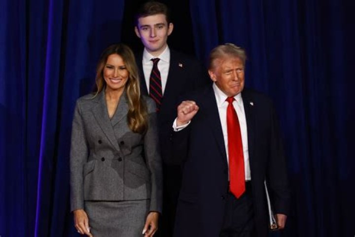 Donald, Melania & Barron Trump at Camp David