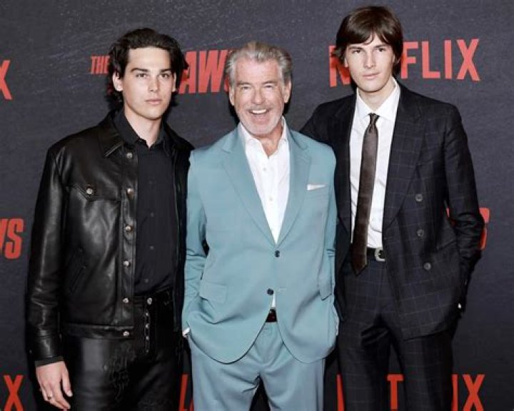 Dylan, Pierce and Paris Brosnan