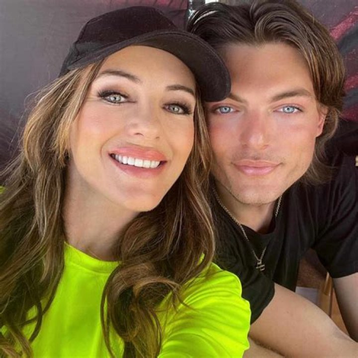 Elizabeth Hurley and Damian Hurley at a party in London in February 2019