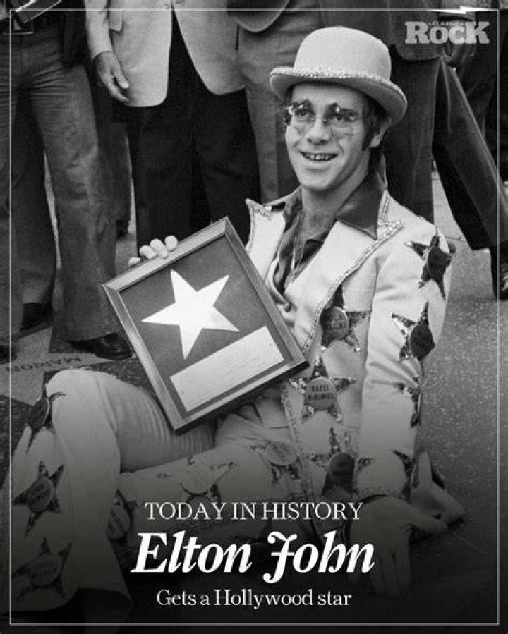 Elton John Received a Star On the Walk of Fame in November 1975 Elton John 1975