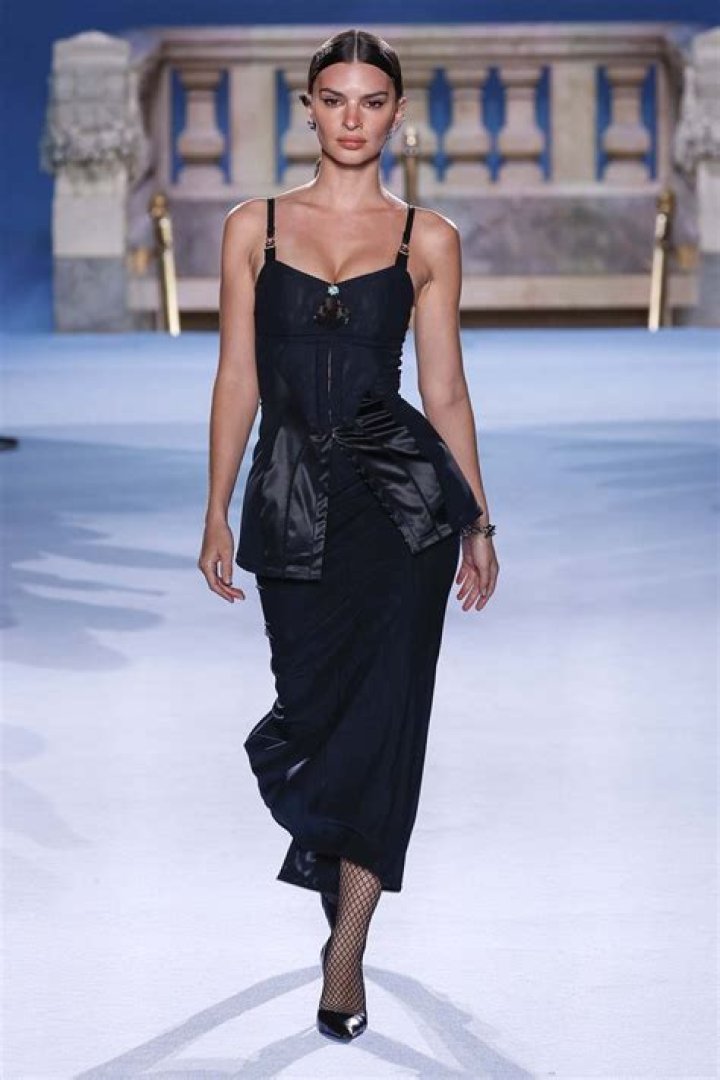 Emily Ratajkowski on the catwalk Versace Private Event, Runway, Spring Summer 2022, Milan Fashion Week, Italy - 26 Sep 2021