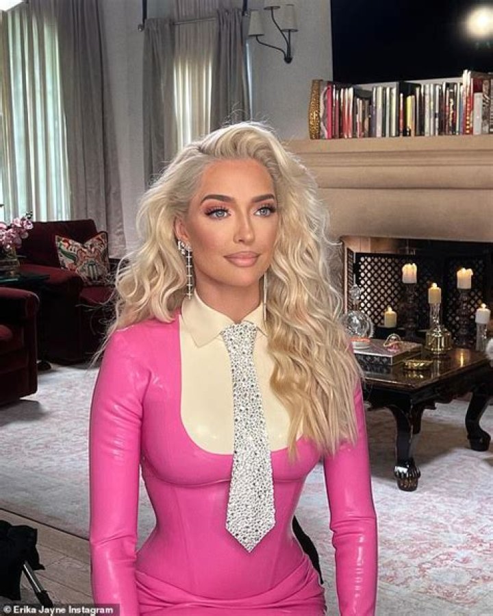 Erika Jayne performing in pink